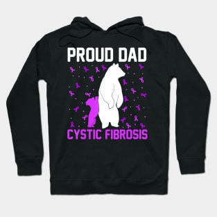 Proud dad cystic fibrosis Awareness bears Hoodie